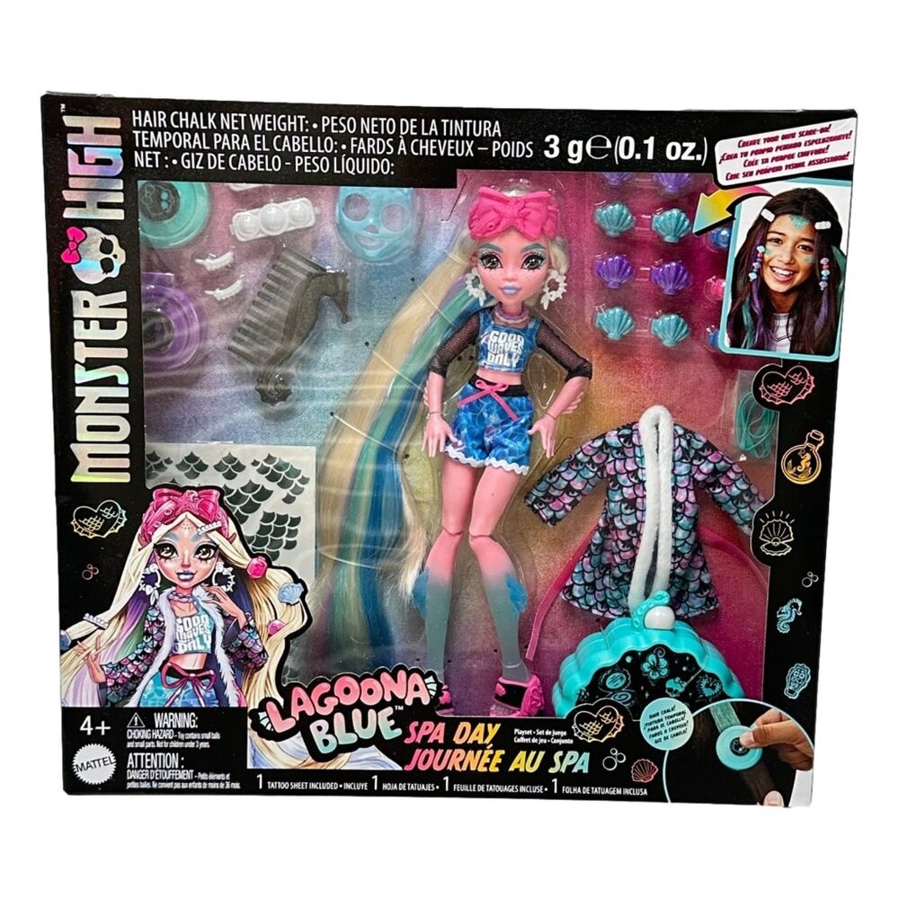 Monster High Lagoona Blue Doll Spa Day Play Set‎ New